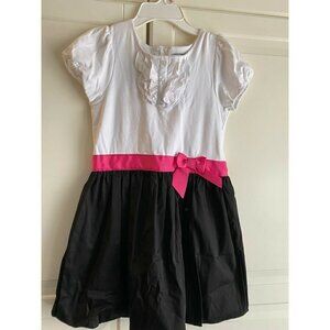 Hartstrings Girls Size 7 Dress Black Fushia‎ Pink